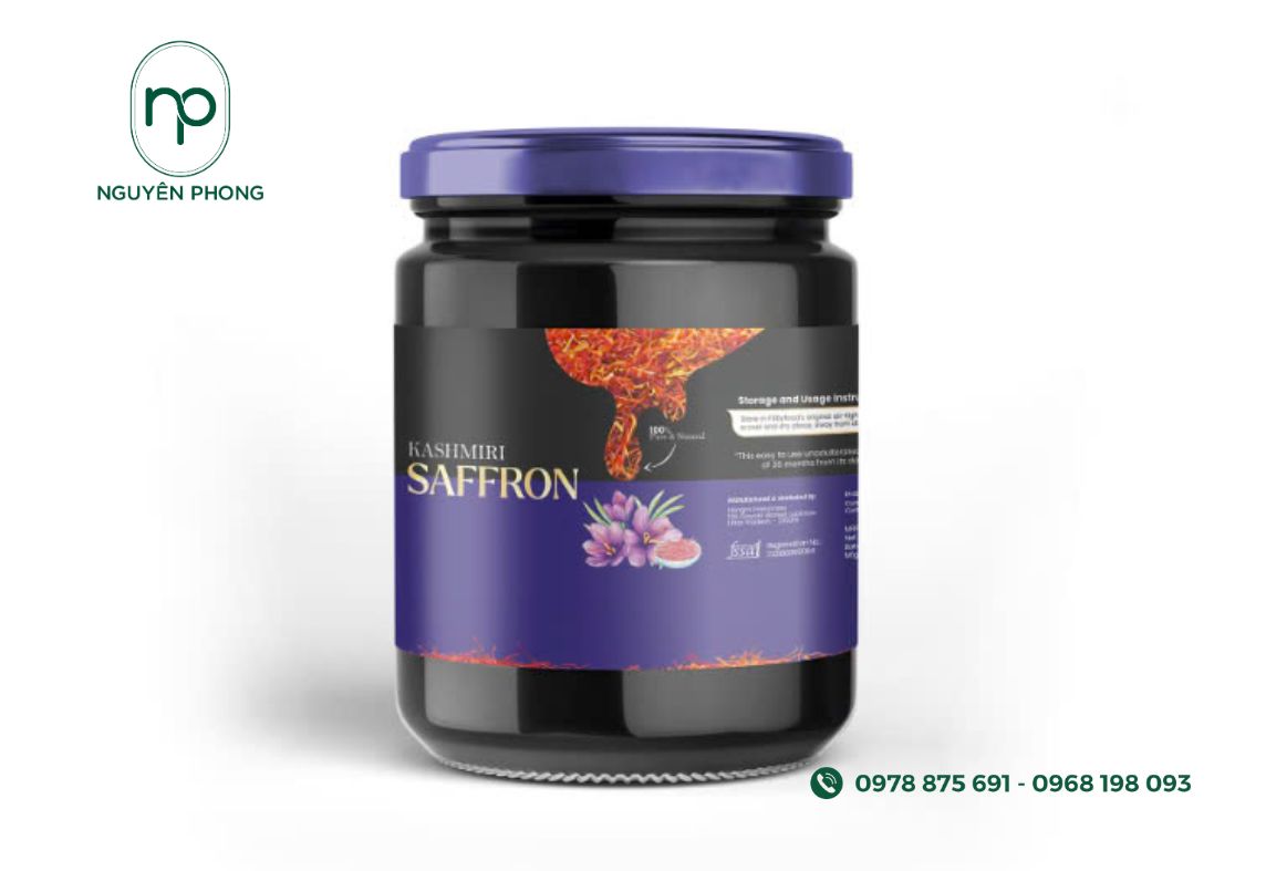 Mẫu tem saffron đẹp sang trọng